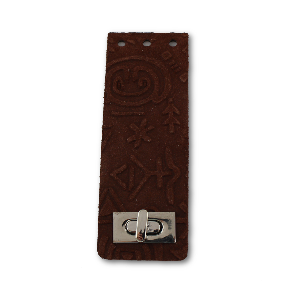 Cintura uomo in vera pelle CHIAROSCURO - VLK mod. CALCUTTA SMALL colore MARRONE con borchie